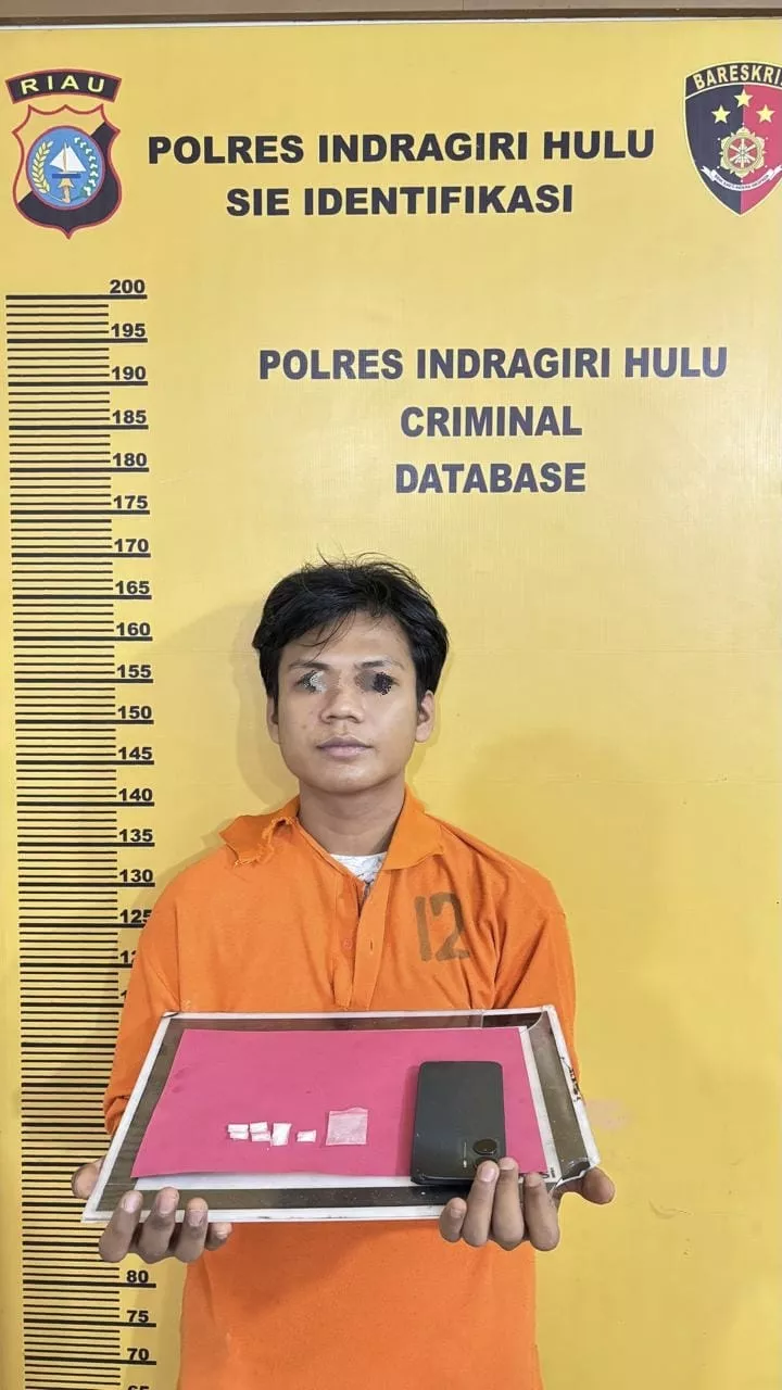 Polres Inhu Kembali Ungkap Kasus Narkoba di Rengat, Kini di Desa Rantau Mapesai