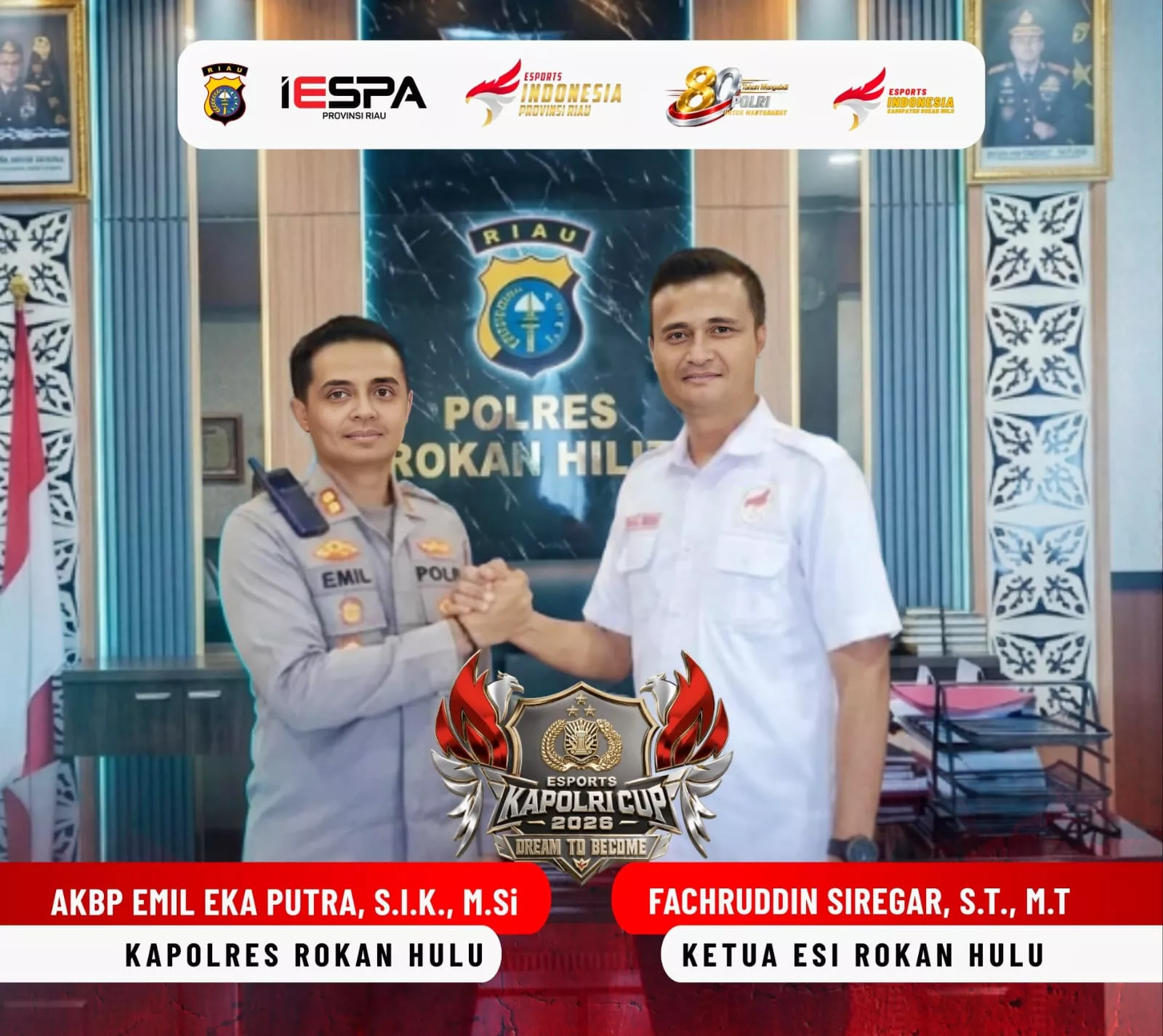 Kapolres Cup Rohul 2026 Resmi Dibuka, Ketua ESI Rohul Berikan Apresiasi