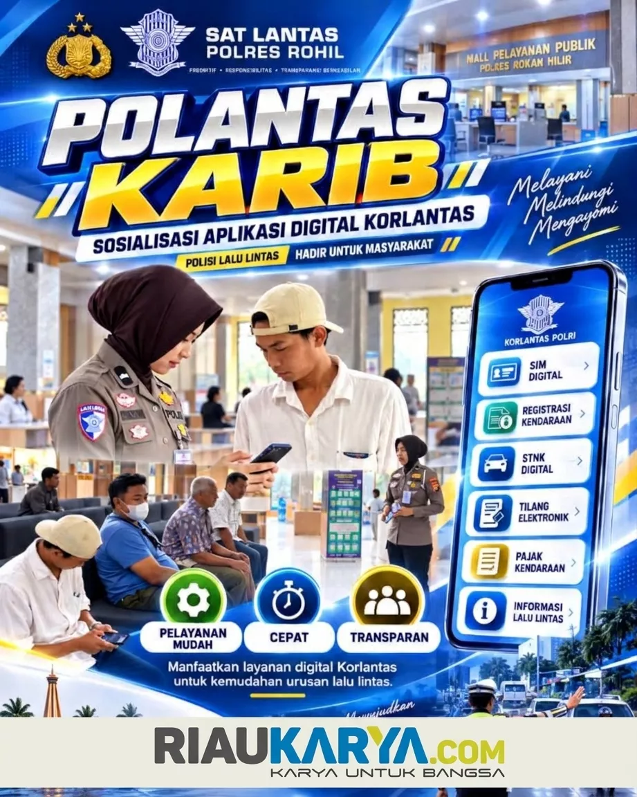 Permudah Urus SIM, Satlantas Polres Rokan Hilir Sosialisasikan Aplikasi Digital Korlantas Langsung ke Masyarakat