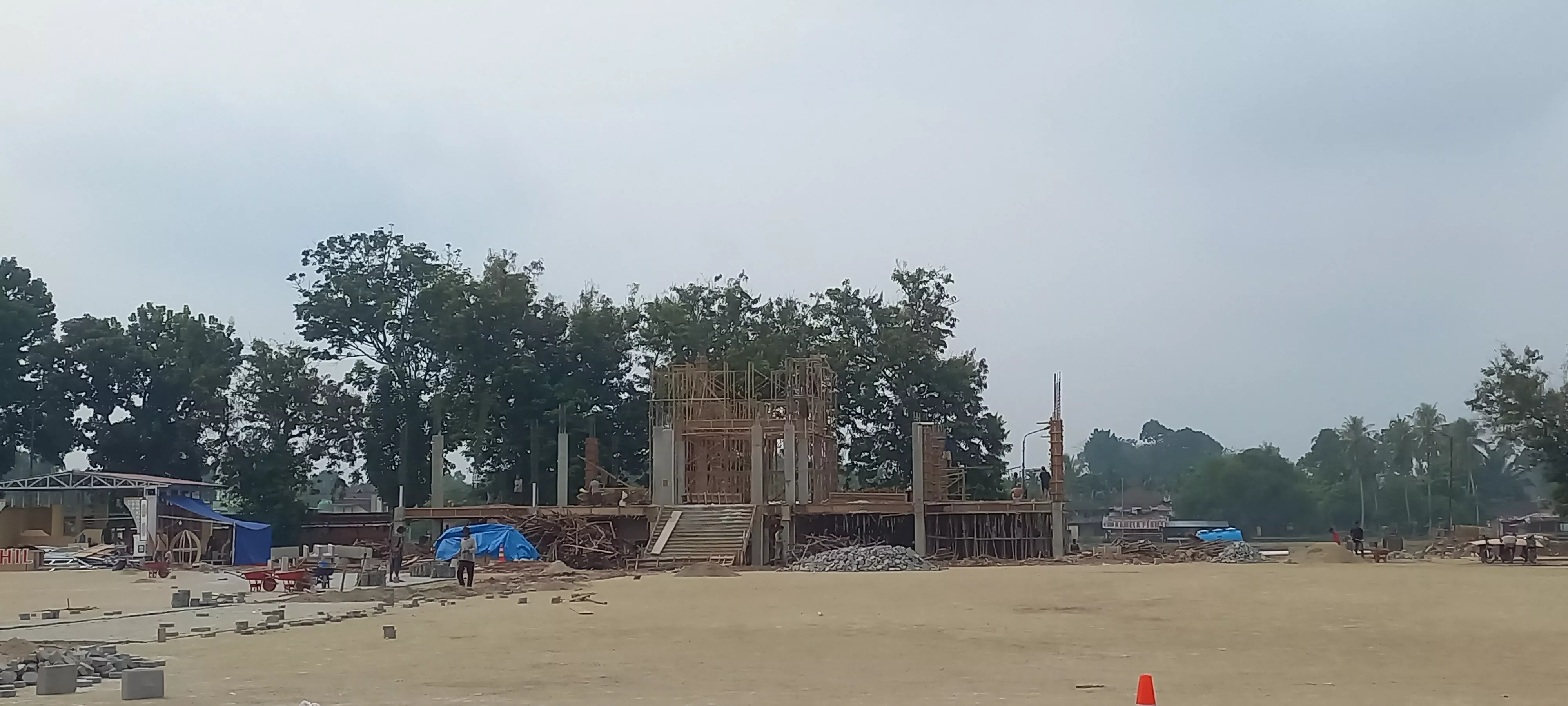 Pembangunan Arena Utama MTQ Kuansing Hampir Rampung, Target Selesai Pekan Ini