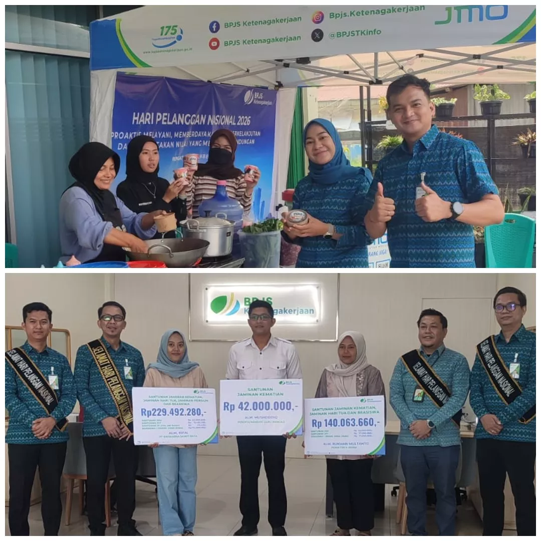 Dari Santunan Jadi Seblak, Es Doger hingga UMKM: Harpelnas 2026 di BPJS Ketenagakerjaan Rengat Penuh Cerita