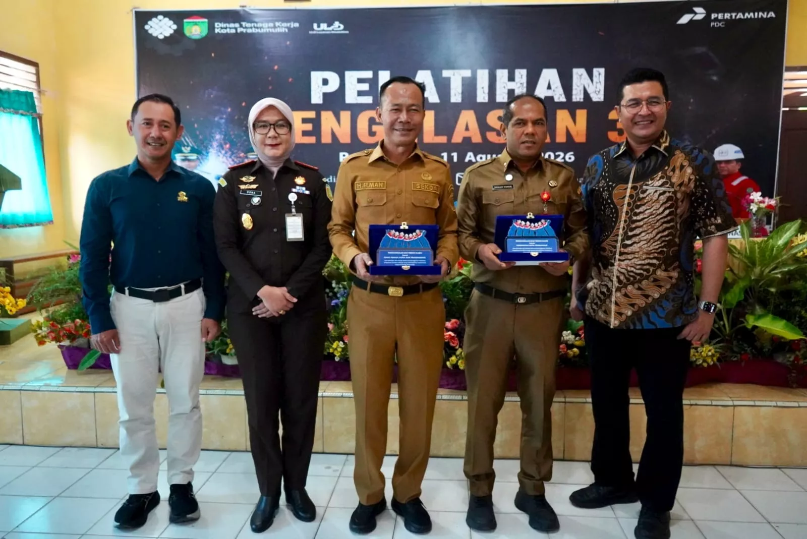 Dorong Peningkatan Kompetensi Pencari Kerja, PT PDC Gandeng Pemkot Prabumulih Gelar Pelatihan Pengelasan 3F