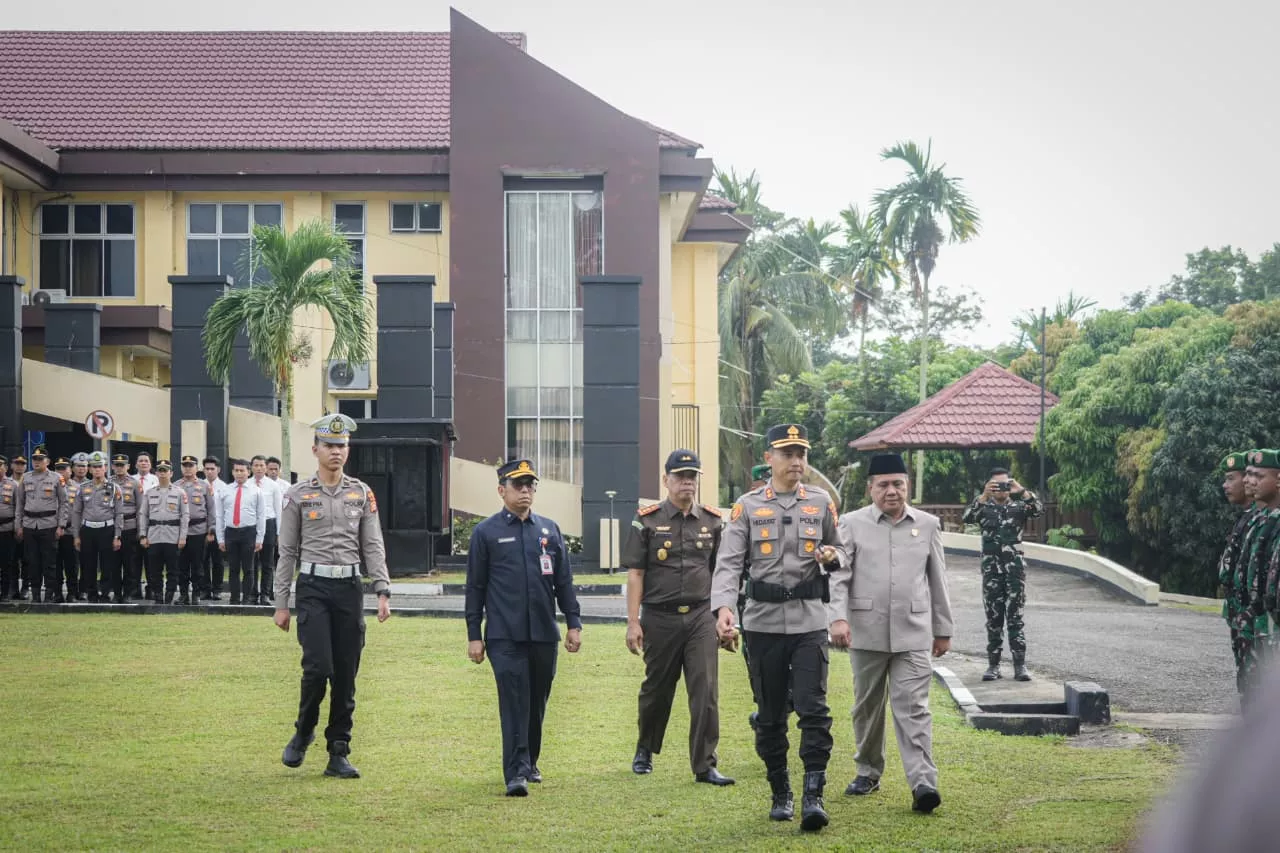 Menjelang Pelaksanaan MTQ Tingkat Provinsi Riau ke-44 dan Pacu Jalur Rayon II, Jajaran Keamanan di Kabupaten Kuansing Menunjukkan Kesiapan Penuh