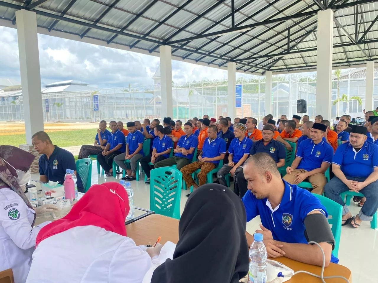 Pastikan Warga Binaan Sehat, Lapas Bagansiapiapi Skrining Penyakit Menular