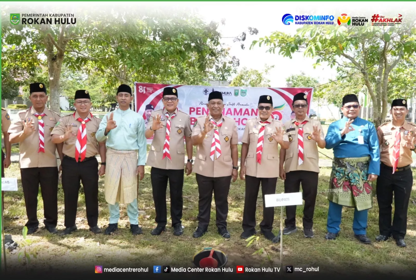 Bupati Anton Buka Bulan Bakti Pramuka Rohul 2026, Lepas 48 Kontingen Jambore Nasional ke Cibubur