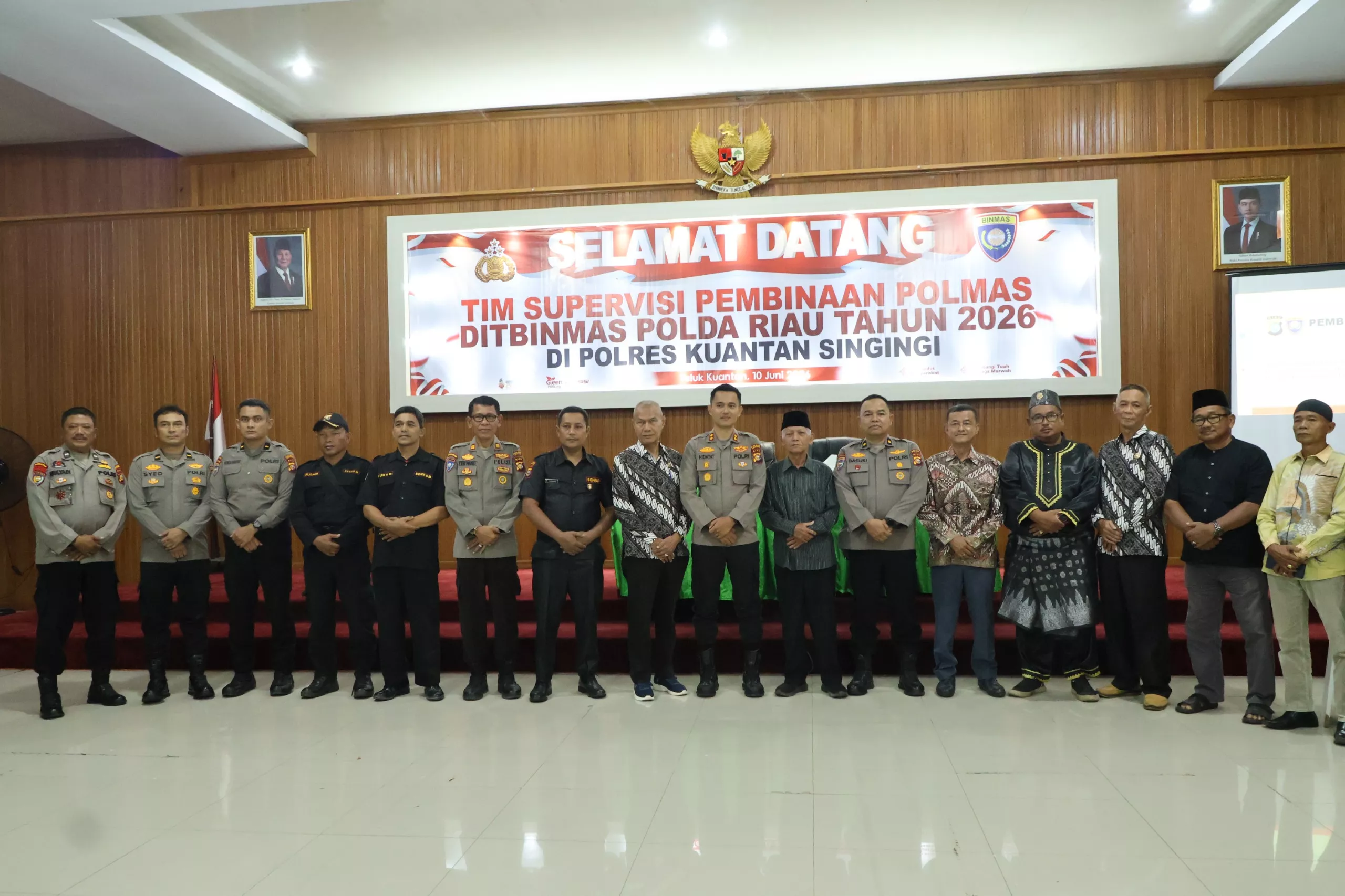 Kapolres Kuansing Sambut Supervisi Pembinaan Polmas Dit Binmas Polda Riau, Tekankan Sinergi Polri dan Masyarakat