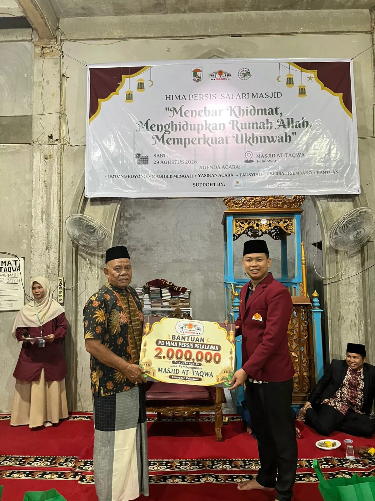 PD HIMA Persis Pelalawan Lanjutkan Safari Masjid, Ketua Agung Prayoga : 'Masjid adalah tempat pembentukan moral dan karakter Pemuda'