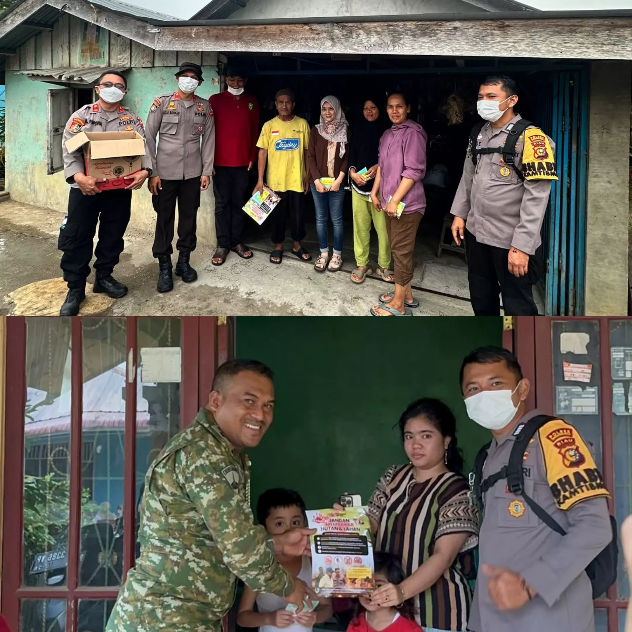 Inovasi Serdik Sespimen Polri, Door To Door Sosialisasi Cegah Karhutla dan Berikan Paket Vitamin dan Masker untuk Warga