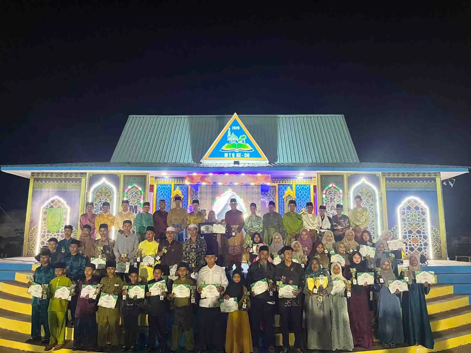 Resmi Ditutup Bupati H. Herman, Desa Sari Mulya Raih Juara Umum MTQ ke-LVI Kecamatan Kateman