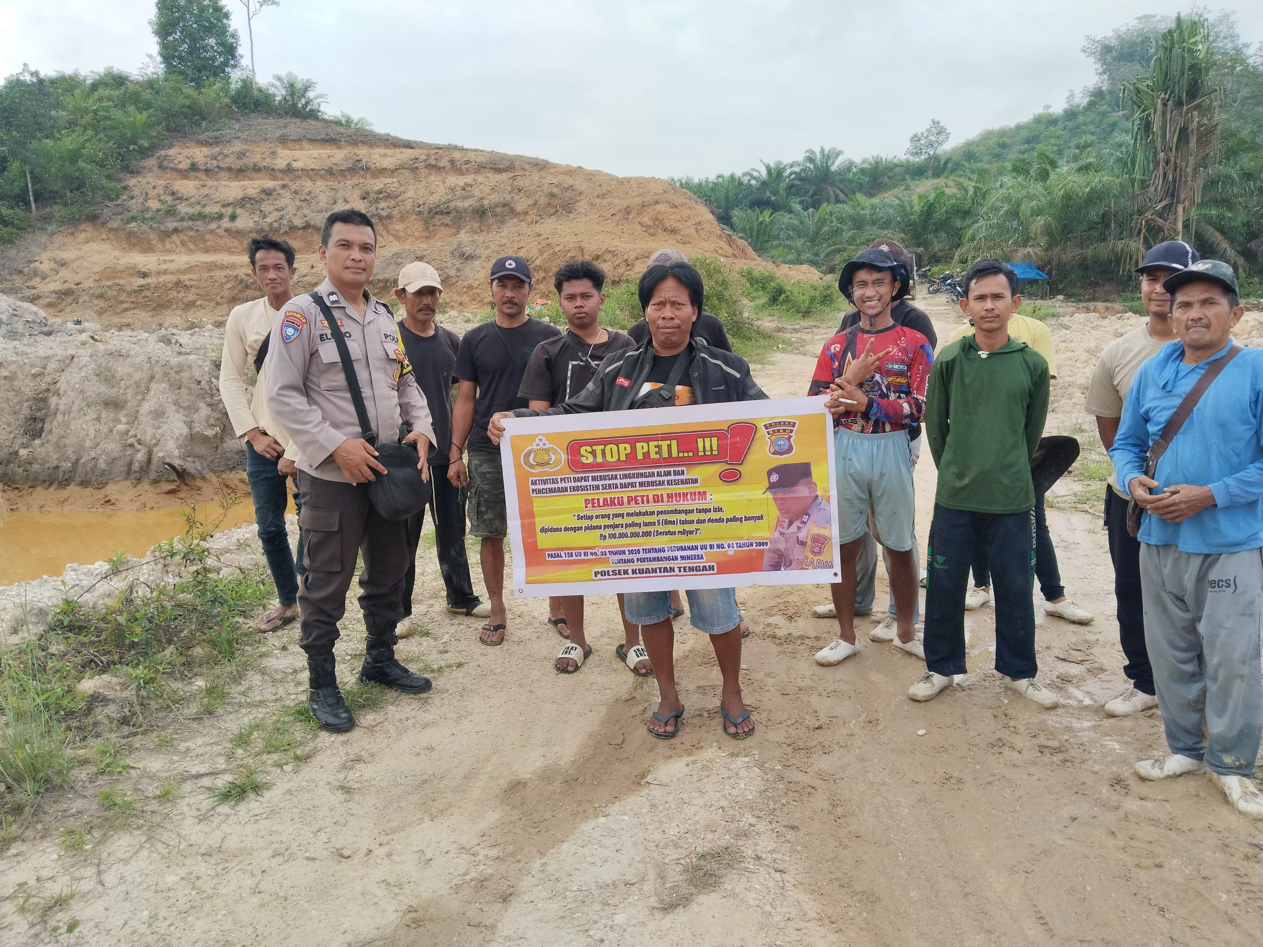 Polsek Jajaran Polres Kuansing Gencarkan Sosialisasi Larangan PETI