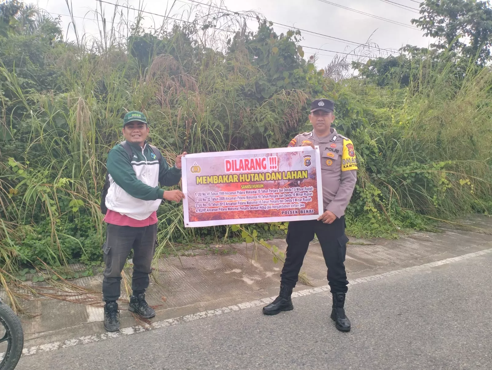 Polsek Jajaran Polres Kuansing Gencarkan Sosialisasi Karhutla, Kapolres Ajak Masyarakat Cegah Kebakaran Sejak Dini