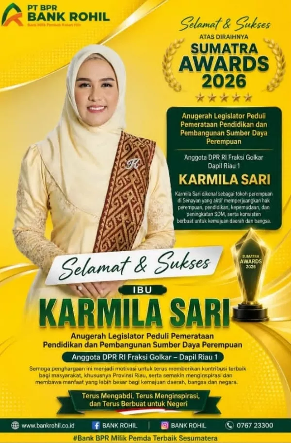 Dr. Karmila Sari Raih detikSumatera Award 2026, Dirut Bank Rohil Beri Apresiasi Tinggi