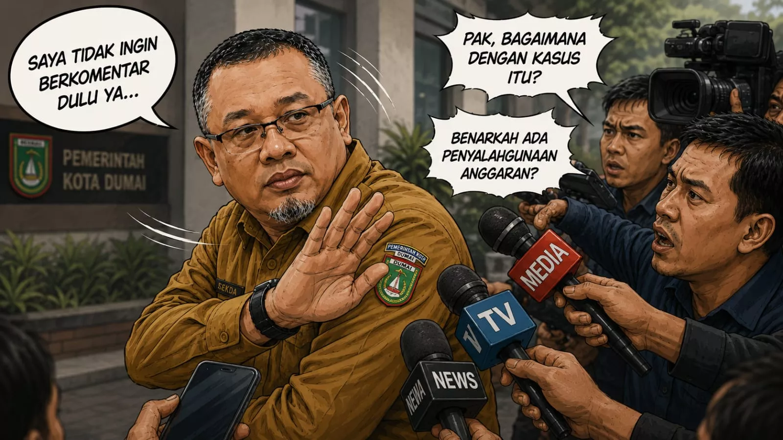 Insentif ASN Rp36,7 Miliar Diguncang Pertanyaan, Sekda Dumai Diduga Pilih Menghindar