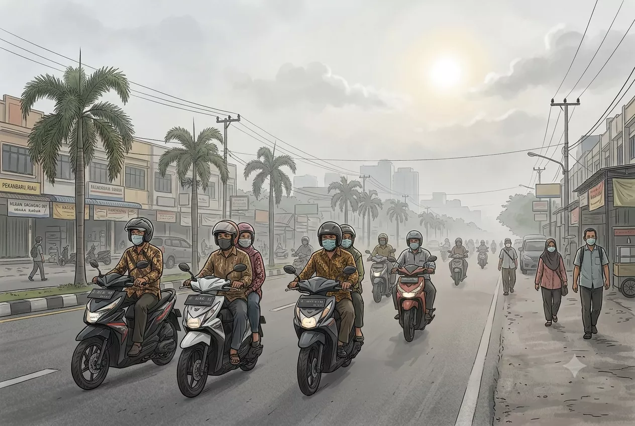 BMKG Memprakirakan Sebagian Wilayah Riau Diselimuti Udara Kabur Asap