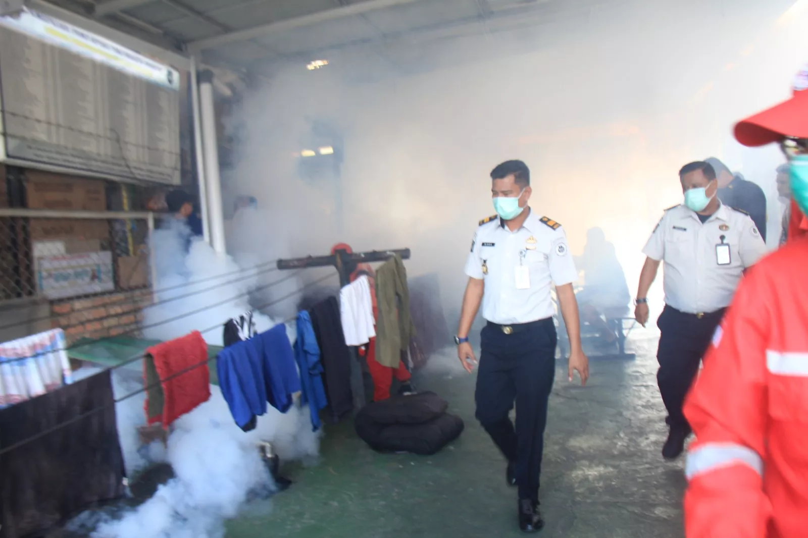 Cegah DBD, Lapas Pekanbaru Asapi Seluruh Blok Hunian dan Area Perkantoran