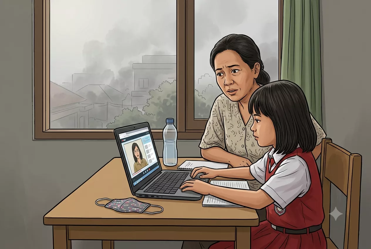 Dampak Udara Buruk, Sekolah di Rohul Kembali Terapkan PJJ Hingga Sabtu