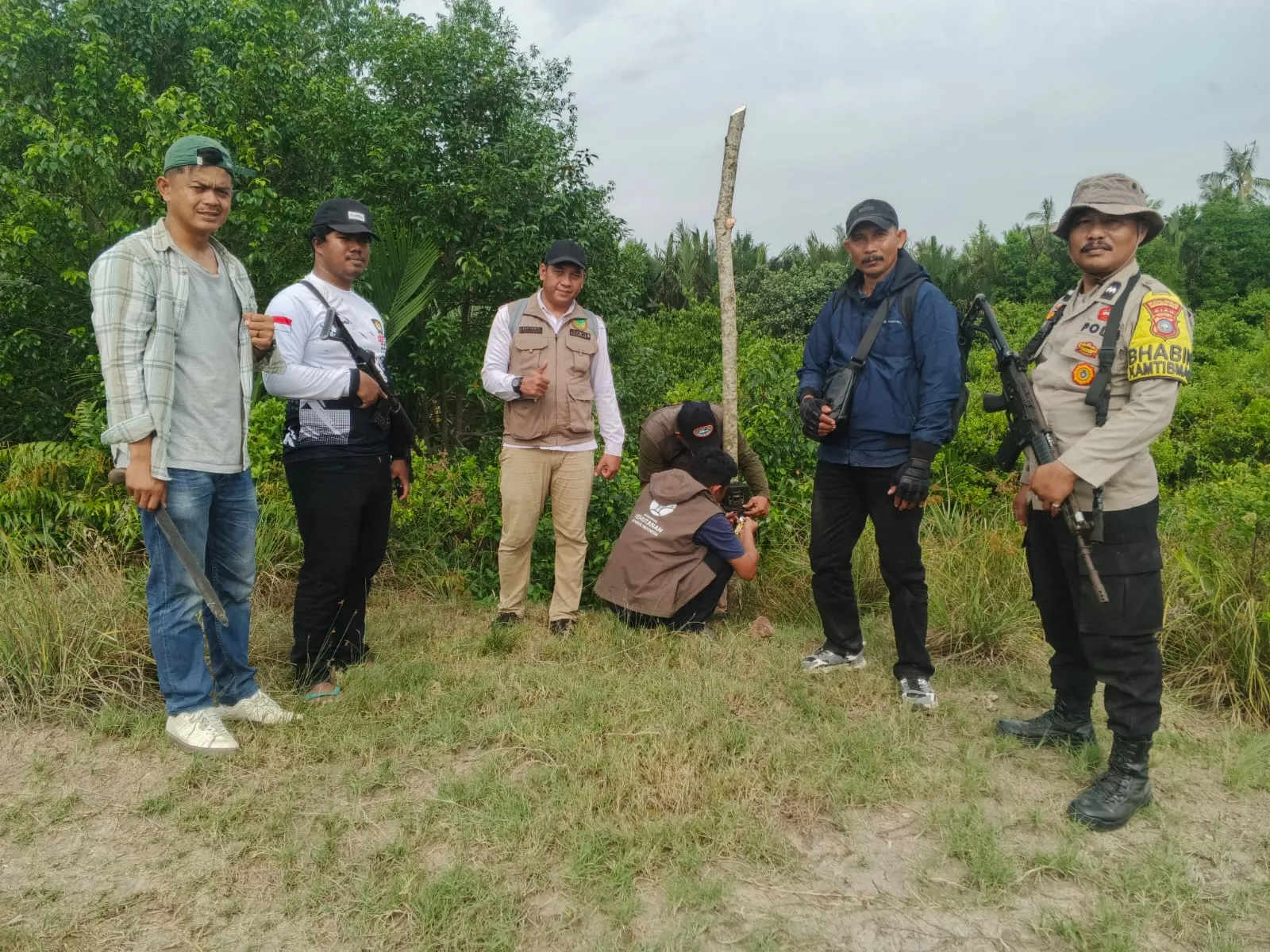 Tiba di Desa Danai Inhil, BBKSDA Riau Langsung Pantau Harimau dengan Drone dan Kamera Trap