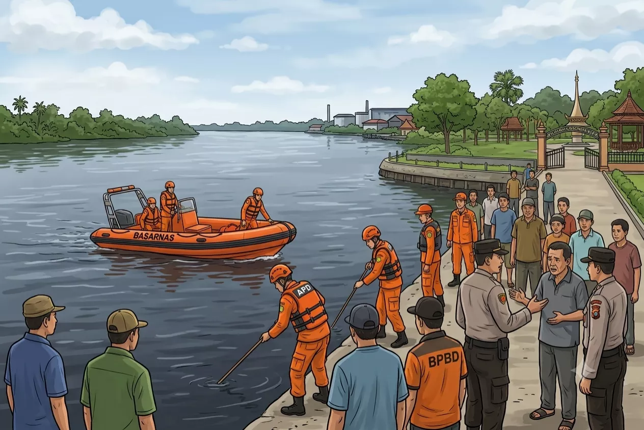 Berenang Saat Air Pasang, Seorang Remaja Dilaporkan Tenggelam di Sungai Siak
