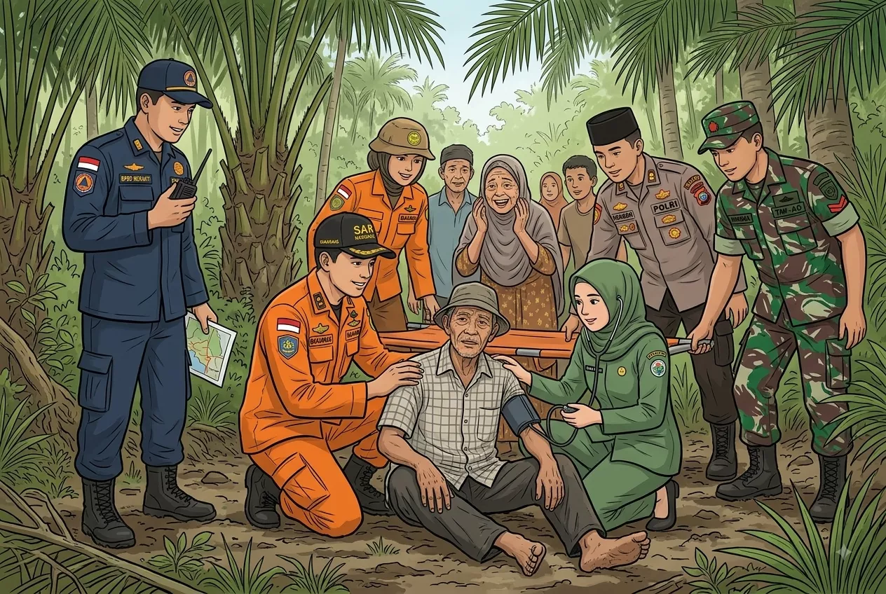 Hilang Tujuh Hari, Lansia di Kepulauan Meranti Ditemukan Selamat