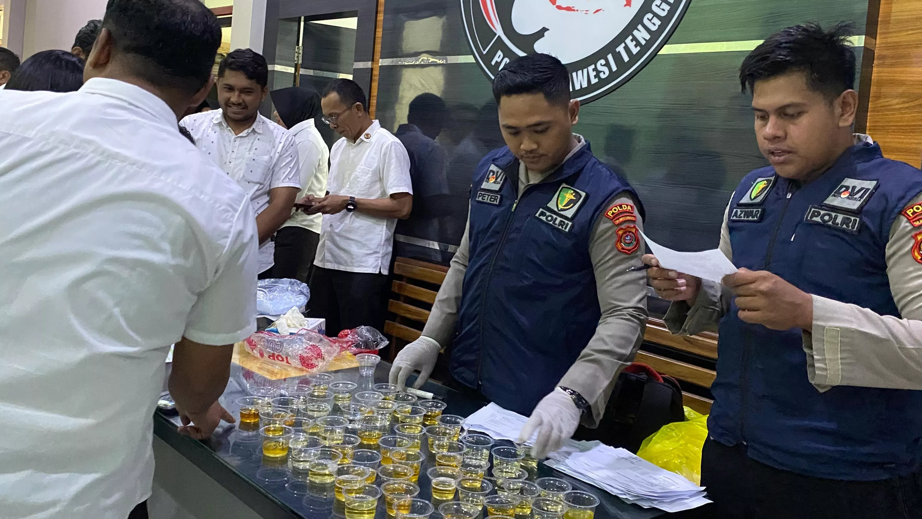 Tes Urine Mendadak, Seluruh Personel Ditresnarkoba Polda Sultra Dinyatakan Negatif Narkoba