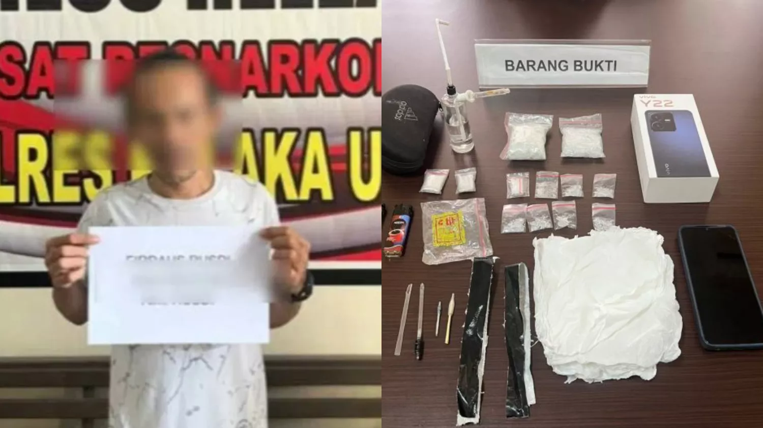 Oknum PNS di Kolut Dicokok Satresnarkoba, Sabu Puluhan Gram Jadi Barang Bukti