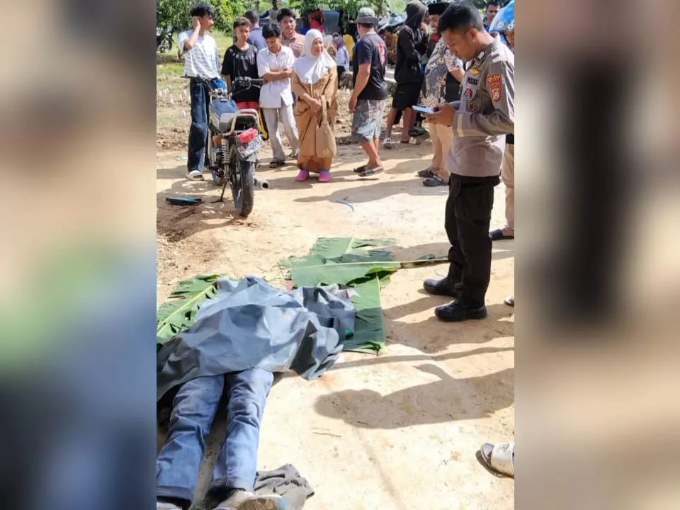 Diduga Hilang Kendali Saat Menikung, Pengendara Motor Tewas Usai Tabrak Rumah Warga di Muna Barat