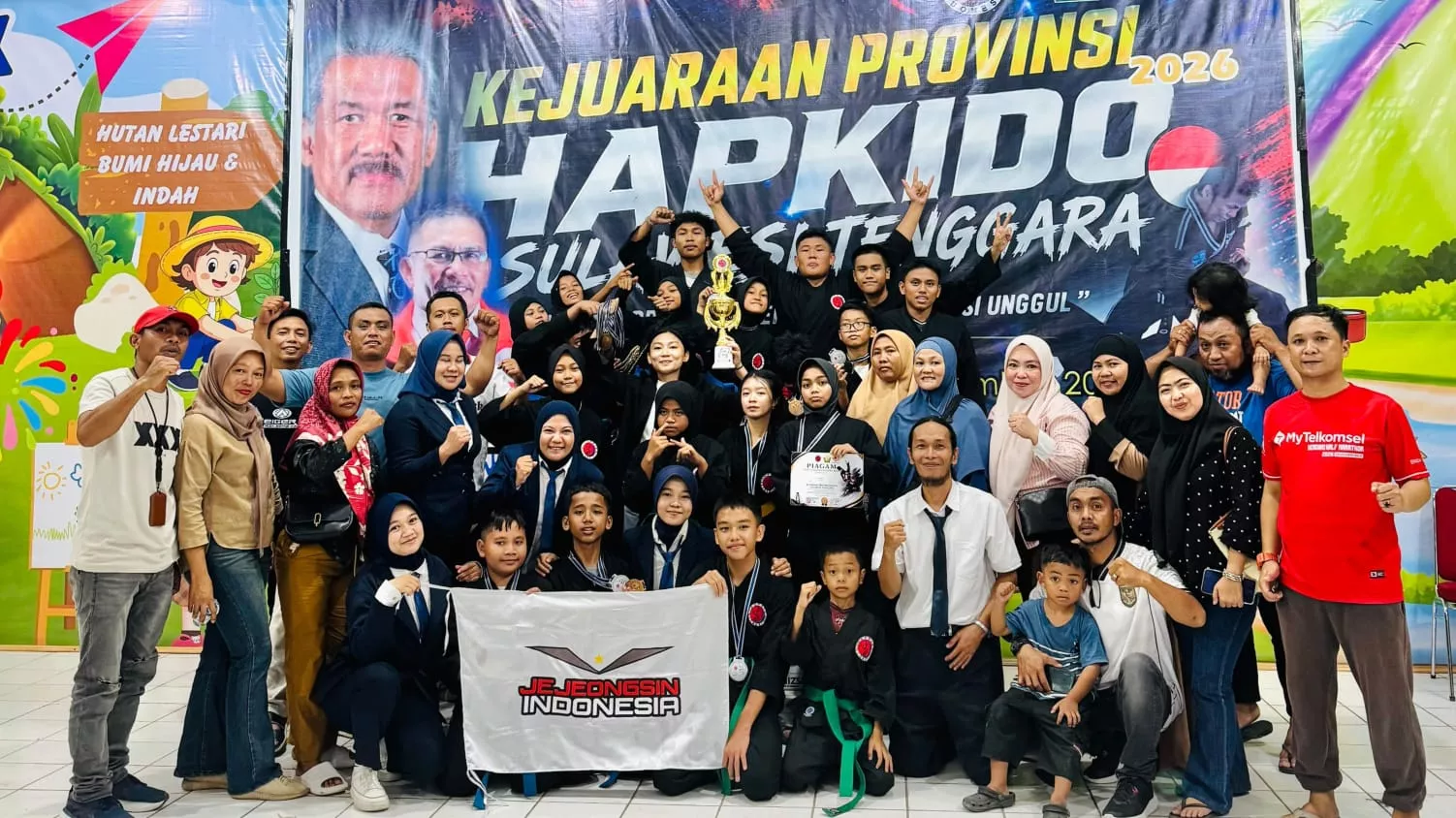 Club Jejeongsin Indonesia Kendari Raih Juara Umum II Kejurprov Hapkido Sultra 2026
