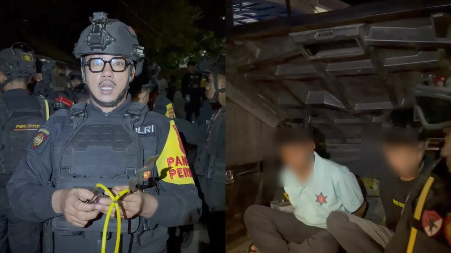 Dua Remaja Diamankan Saat Patroli Cipkon di Kendari, Kedapatan Bawa Sajam Dan Busur