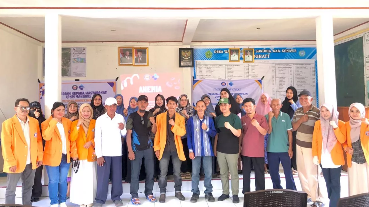 Cegah Anemia, Mahasiswa Magister Farmasi UHO Gelar Sosialisasi di Desa Waworaha Konawe