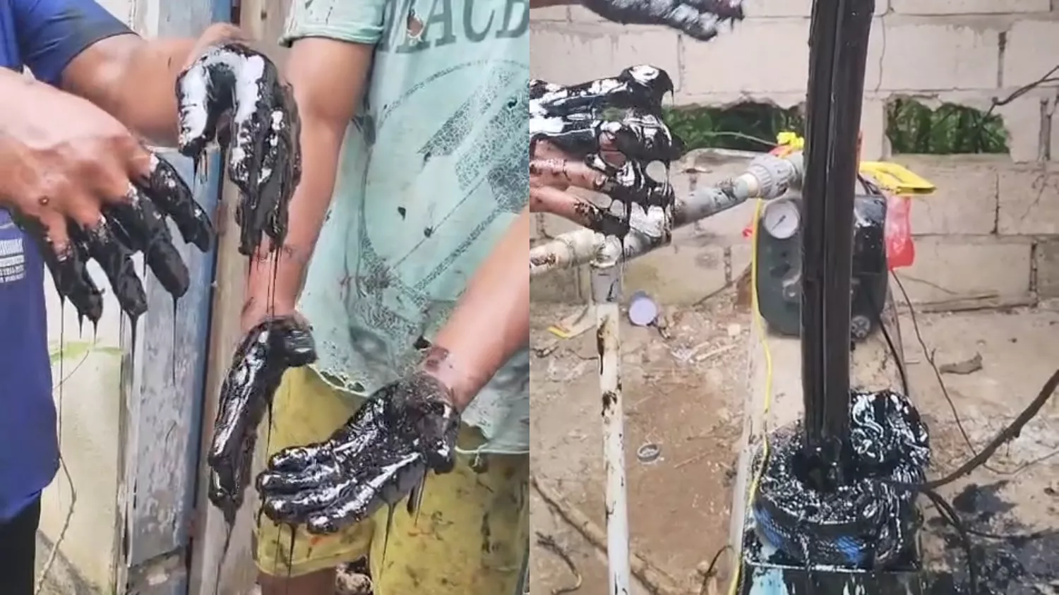 Viral, Sumur Bor di Buton Utara Keluarkan Cairan Hitam Diduga Aspal