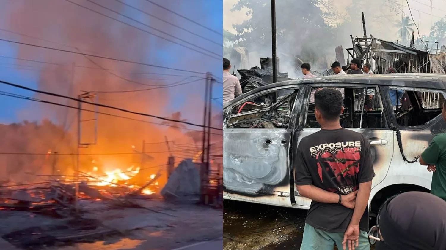 Kebakaran Hebat di Kendari, 2 Ruko, 15 Kios, dan 1 Rumah Hangus