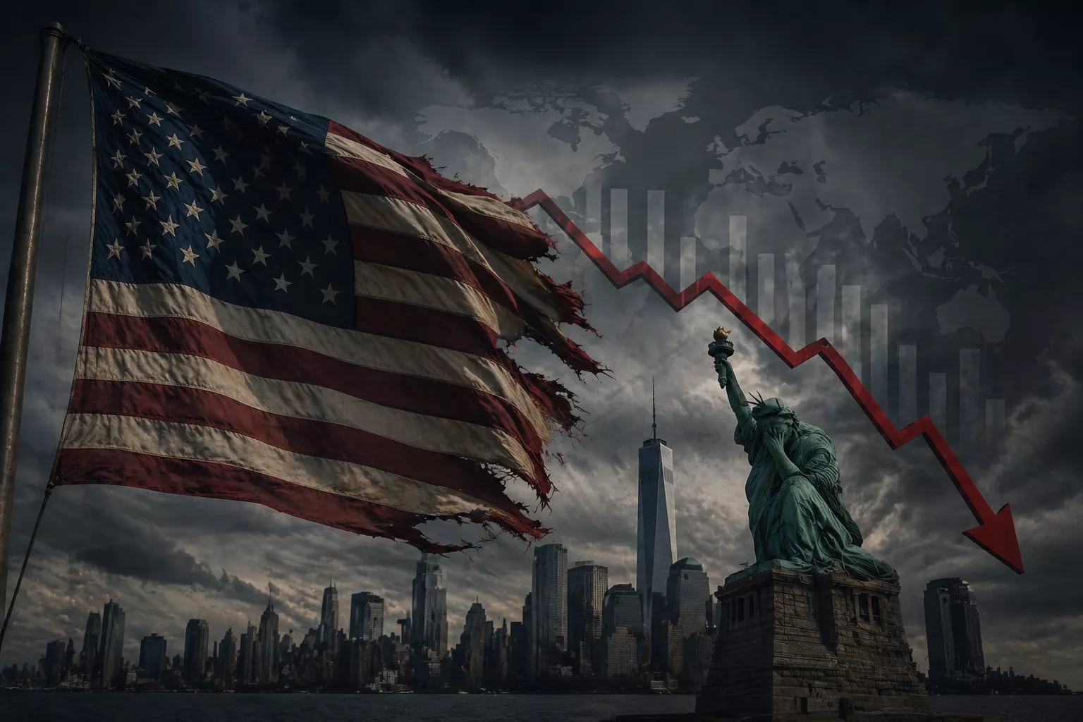 Amerika Serikat Terjun Bebas ke Level Bawah 20 Negara Terkaya Dunia