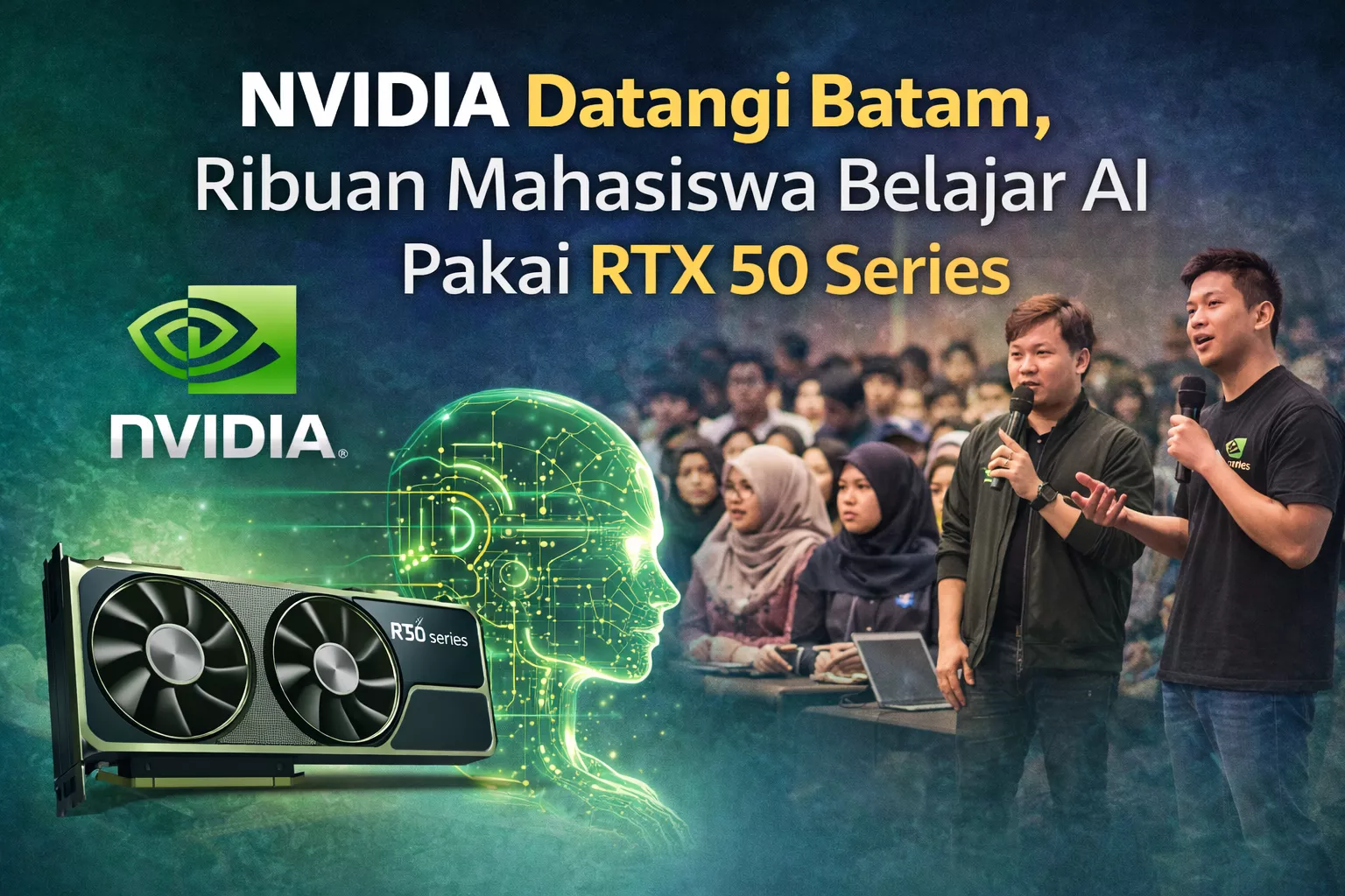 Ribuan Mahasiswa di Batam dan Padang Diajak NVIDIA Kuasai AI Lewat RTX 50 Series