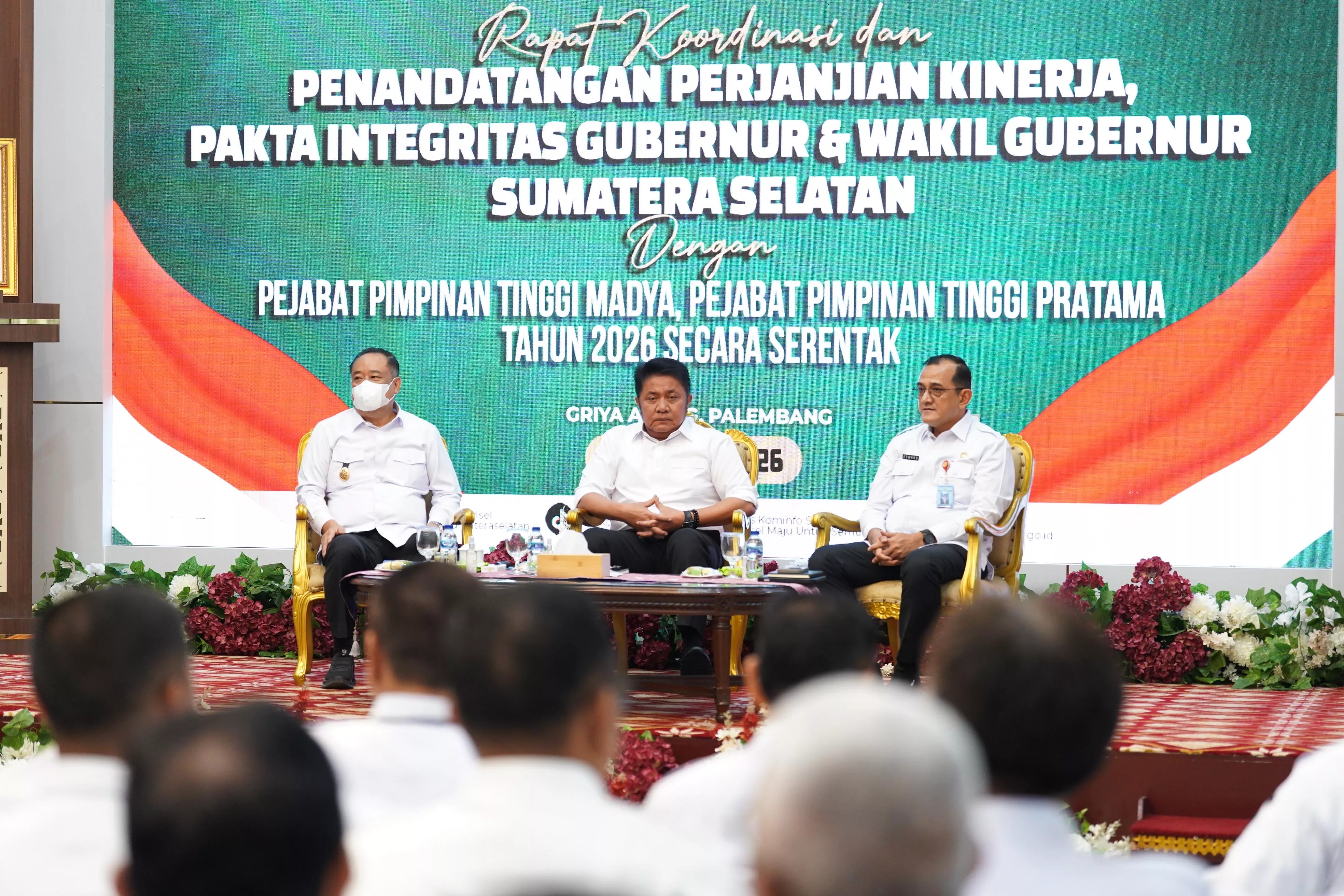 Perkuat Akuntabilitas, Gubernur dan Wagub Sumsel Pimpin Rakor dan Penandatanganan Kinerja