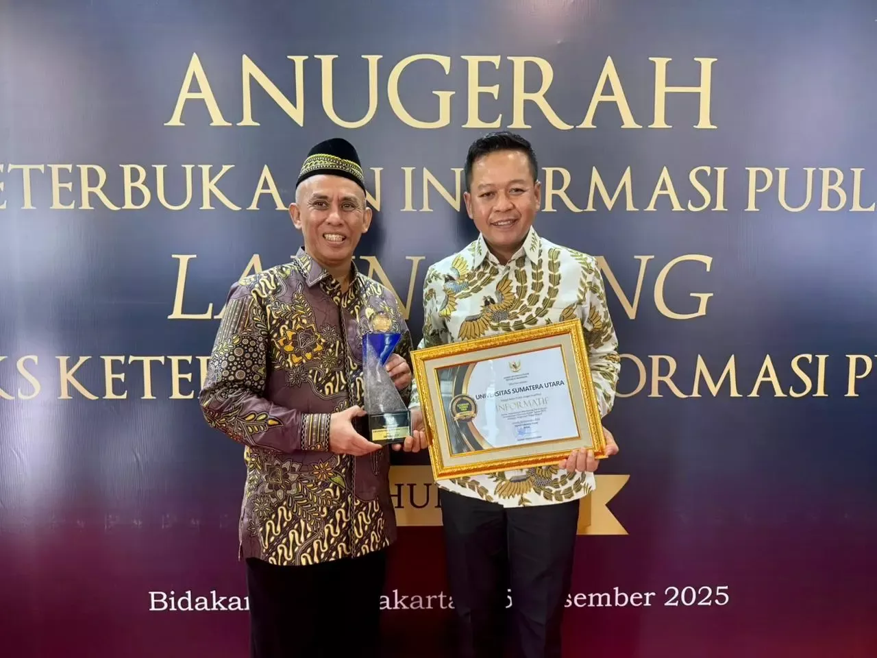 USU Pertahankan Predikat PTN Paling Informatif, Lima Tahun Berturut Sejak 2021