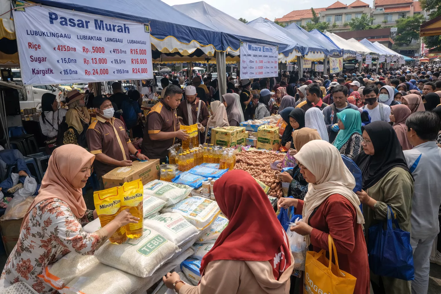 Tekan Inflasi Jelang Ramadan, Lubuklinggau dan Muara Enim Kompak Gelar Pasar Sembako Murah