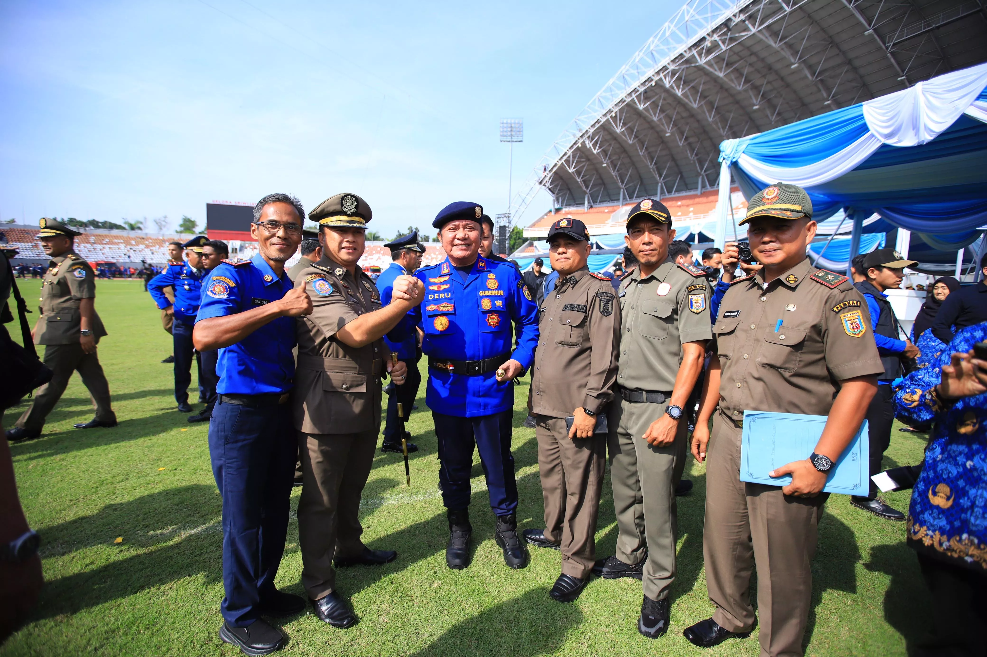 Herman Deru Dampingi Wamendagri Peringati HUT Damkar dan Satpol PP di Palembang