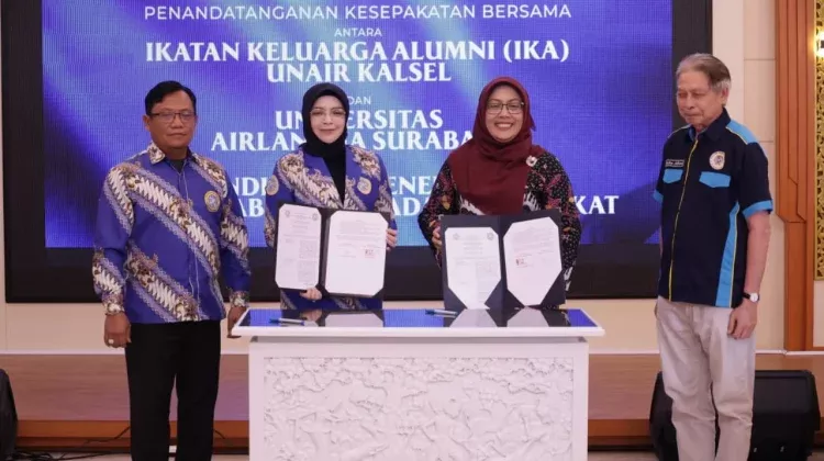 Ukir Sejarah, IKA UNAIR Kalsel Perkuat Sinergi Tri Dharma Lewat MoA dengan Universitas Airlangga