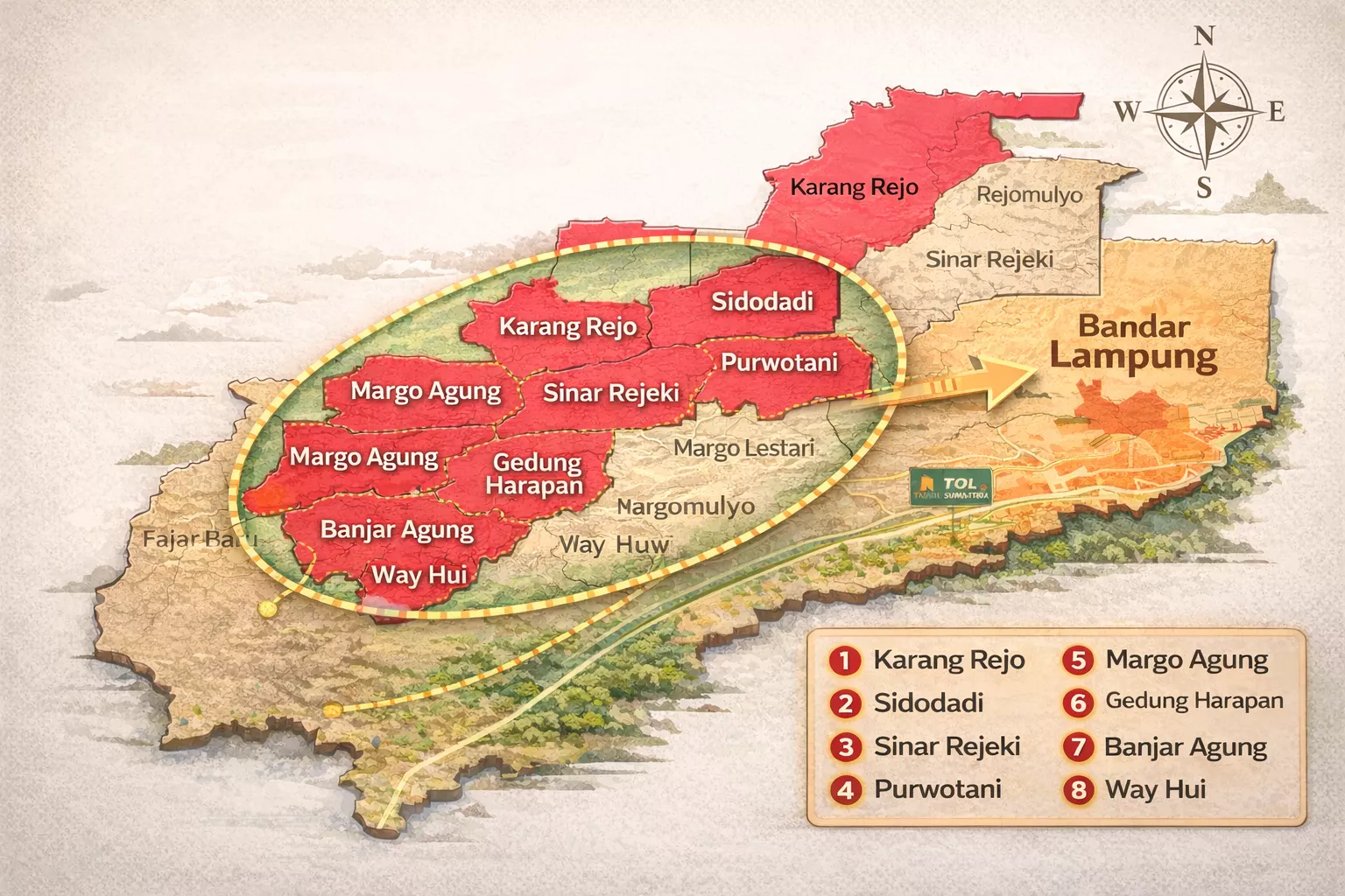 Delapan Desa di Jati Agung Sepakat Masuk Wilayah Kota Bandar Lampung