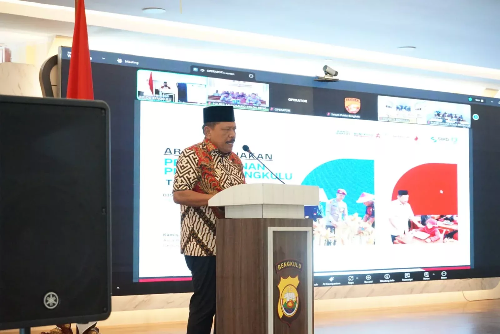 Wakil Gubernur Bengkulu Paparkan 21 Program Strategis di Rapim Polda Bengkulu 2026