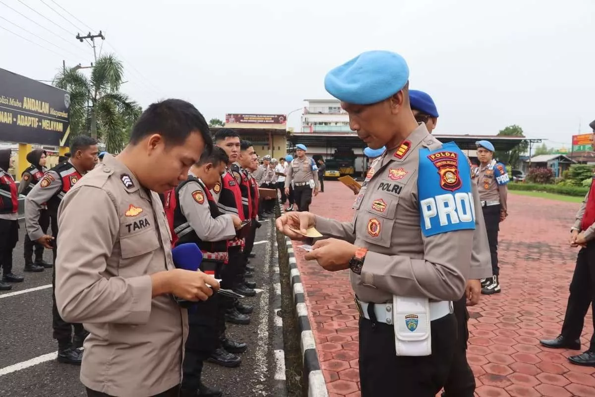 Propam Polda Sumsel Lakukan Gaktibplin, Disiplin Personel Polres Muba Dinyatakan Tertib
