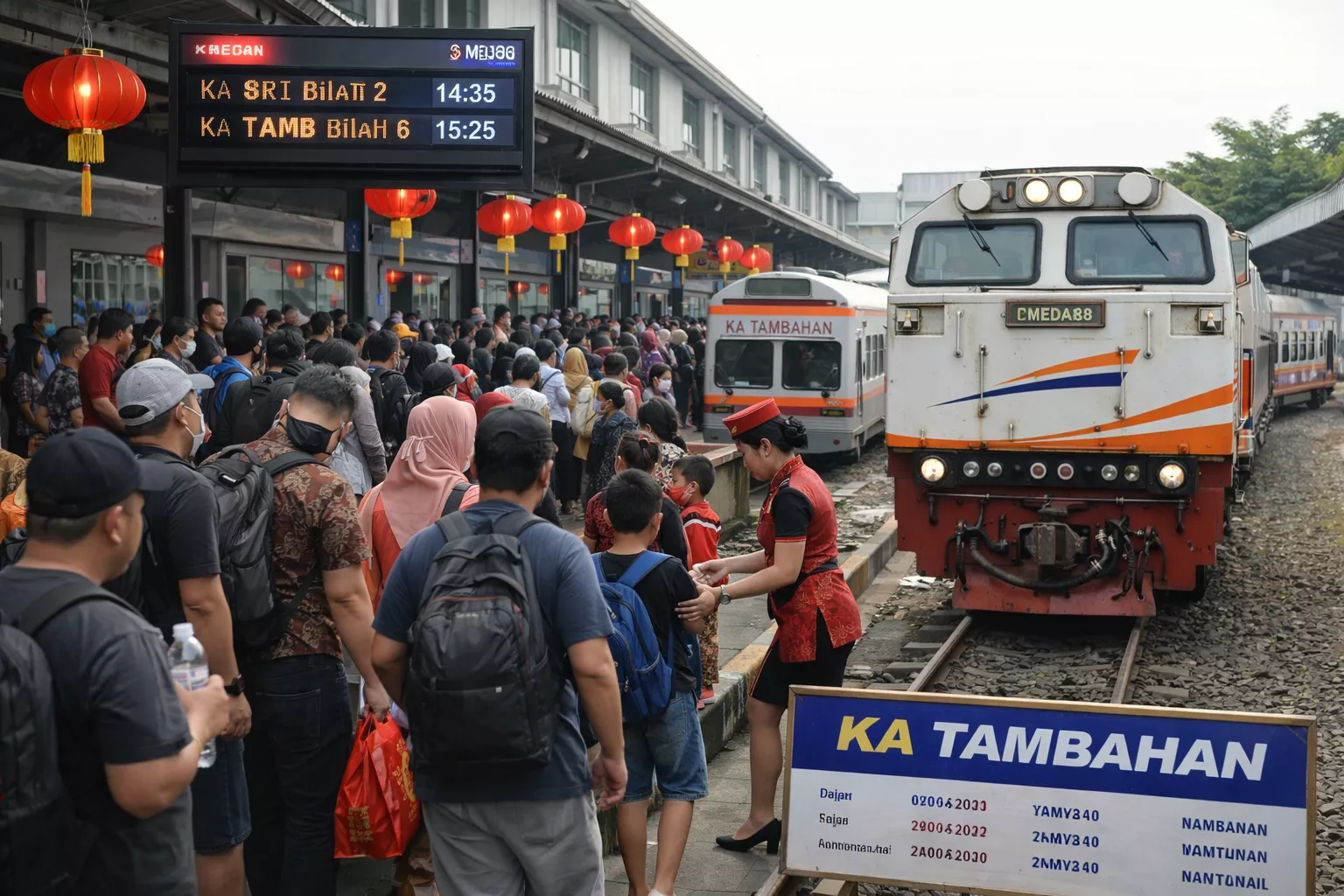 Fasilitasi Libur Imlek 2026, KAI Divre I Sumut Siapkan 42 Ribu Kursi dan KA Tambahan