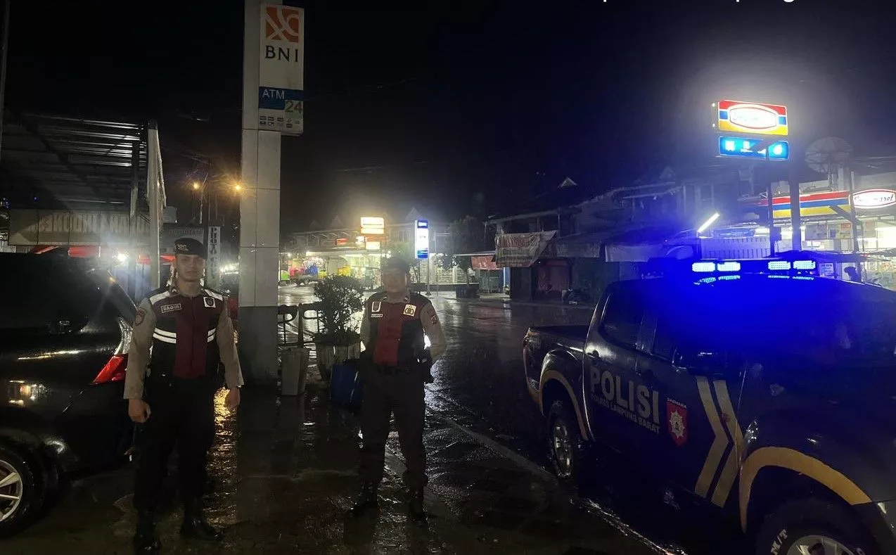 Cegah Pembobolan ATM, Sat Samapta Polres Lampung Barat Perketat Patroli di Pusat Perbankan