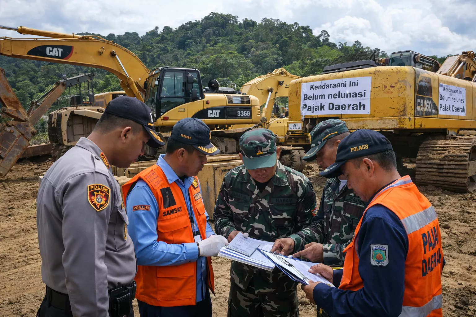 Tertibkan Pajak Daerah, Tim Gabungan Kaltara Sisir Kendaraan Alat Berat Tanpa BPKB di Sektor Tambang dan Sawit