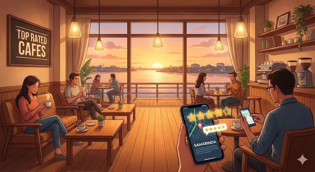 7 Cafe di Samarinda dengan Rating Tertinggi di Google Maps (Update 2026)