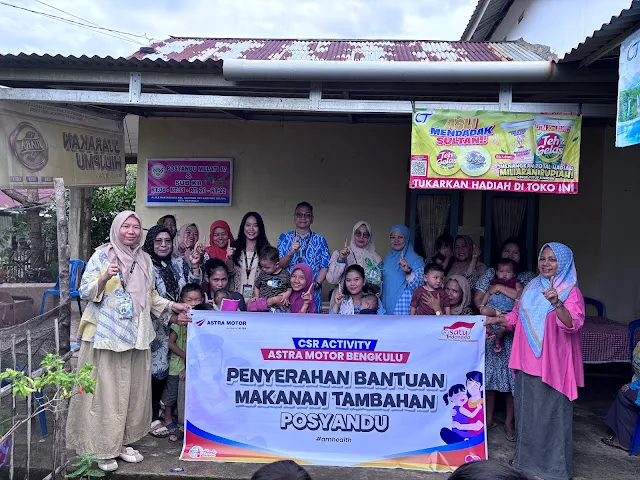 CSR Astra Motor Bengkulu 2026: Fokus AM Health Lewat Pemberian Nutrisi di Posyandu Melati 4