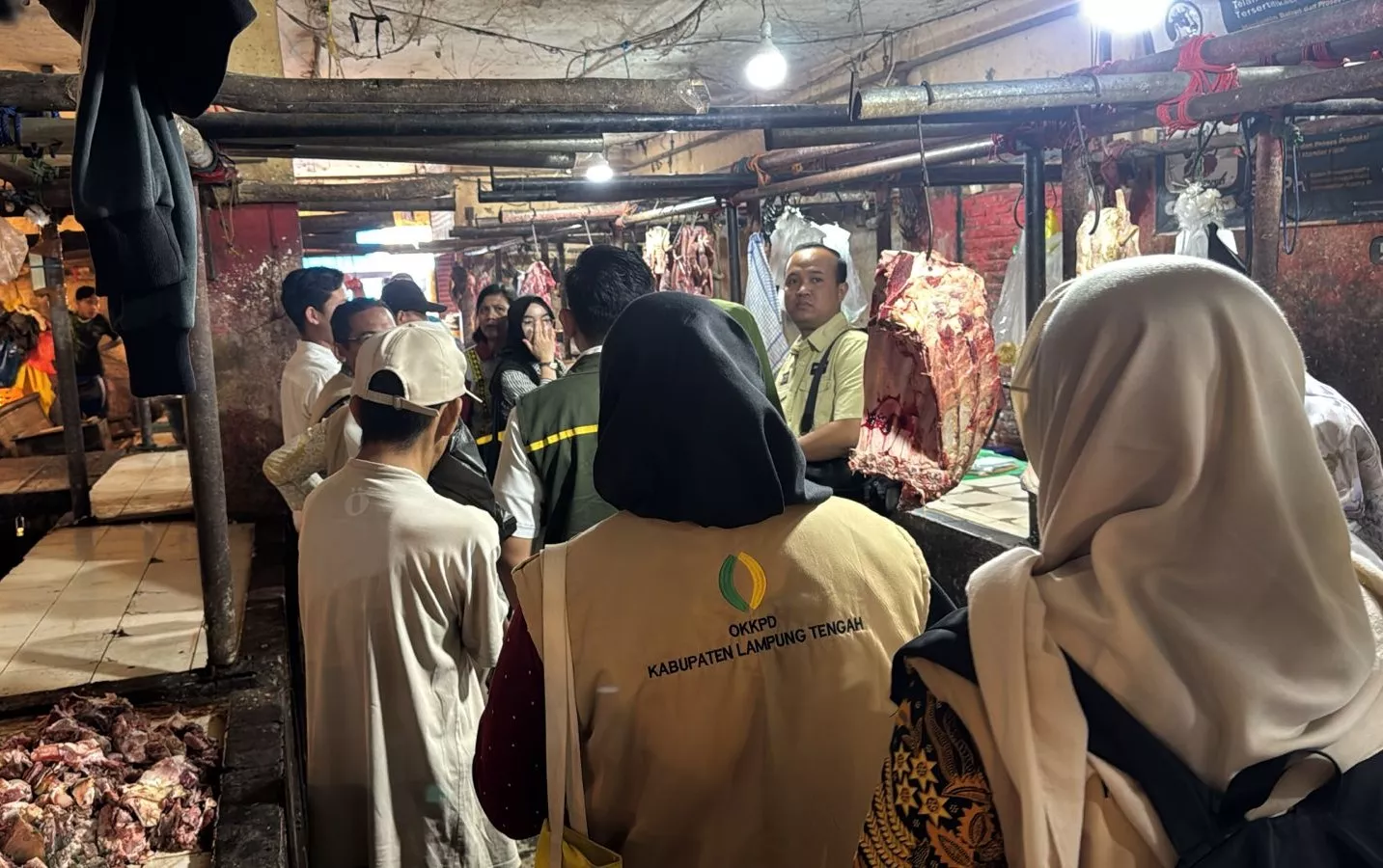 Kawal Stabilitas Pangan Jelang Ramadan, Polres Lampung Tengah Dampingi Bappenas Pantau HET di Pasar Bandar Jaya