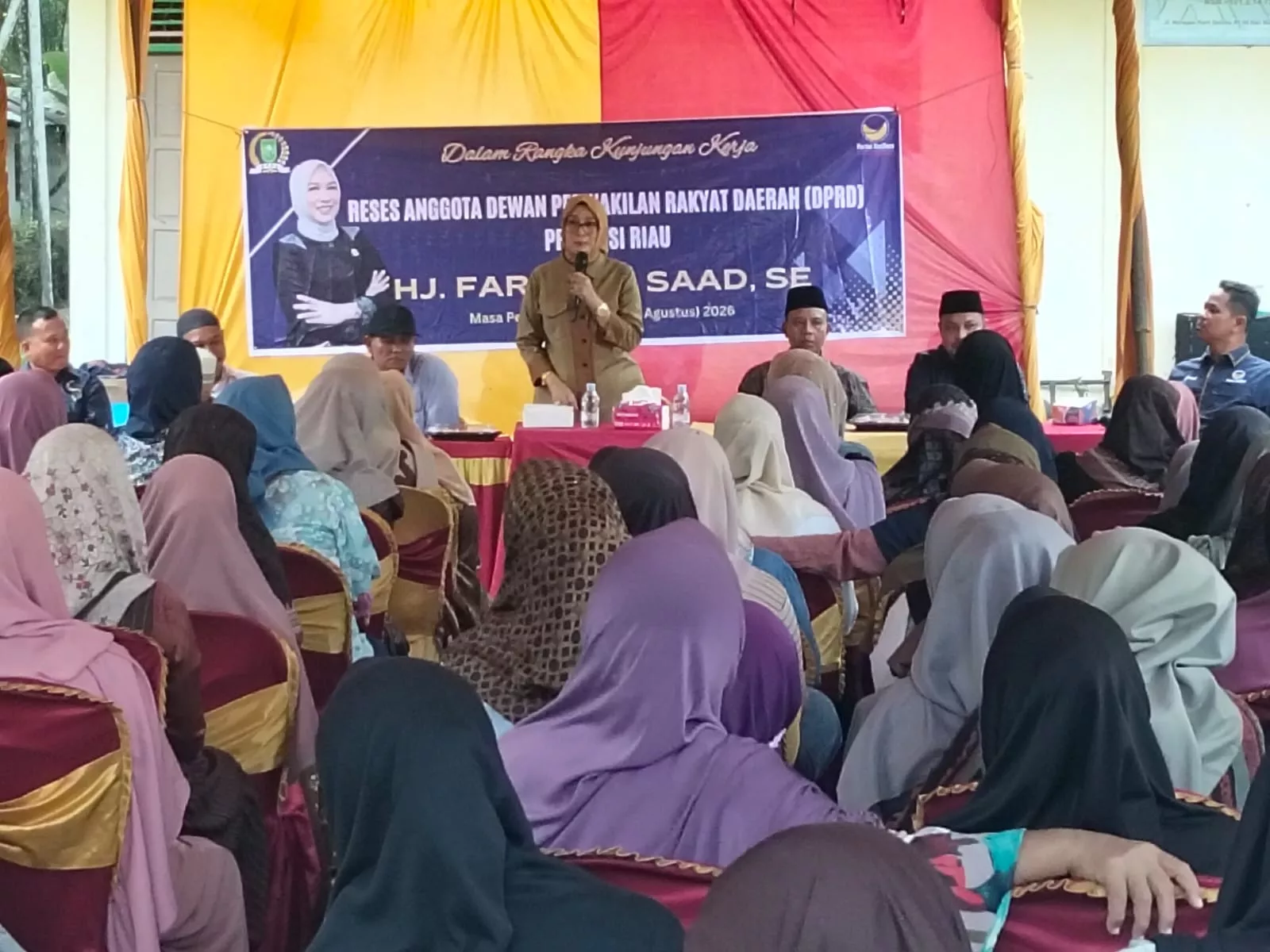 Serap Aspirasi Warga, Anggota DPRD Riau Hj Farida H. Saad Gelar Reses di Jalan Harapan Bagan Keladi