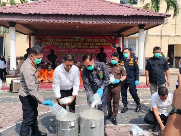 Sinergi Polres dan Bea Cukai Dumai Berhasil Bongkar Jaringan Narkoba Internasional