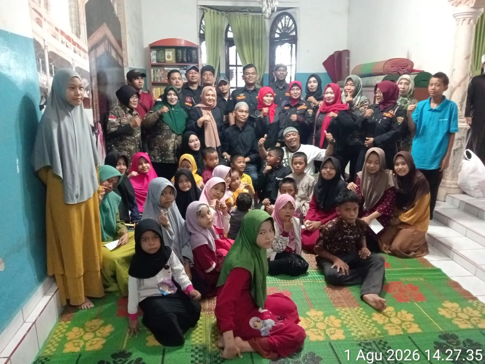 Syukuran Kesembuhan Ipit Nasution, GRIB Jaya Dumai Gelar Aksi Sosial untuk Anak Panti